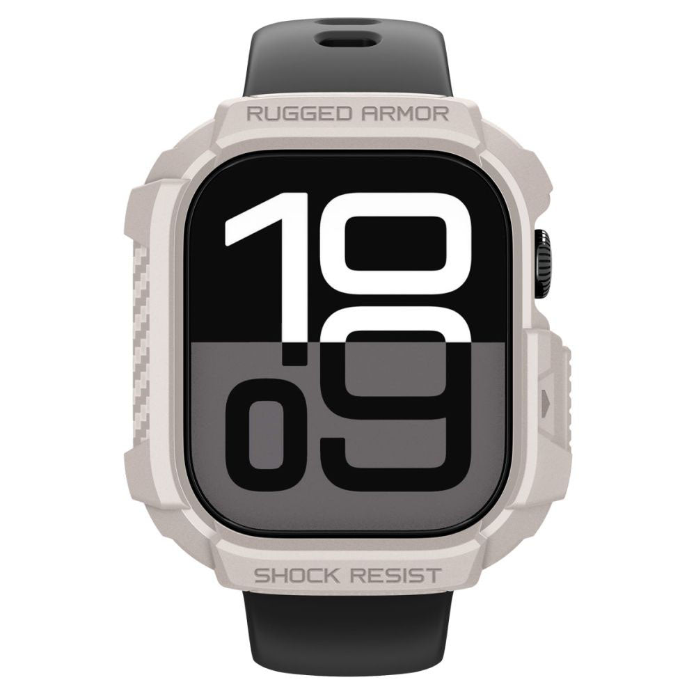 Spigen Rugged Armor V2 deksel for Apple Watch Series 10 / 11 42mm, Beige ACS10493