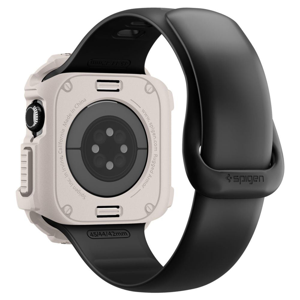 Spigen Rugged Armor V2 deksel for Apple Watch Series 10 / 11 42mm, Beige ACS10493