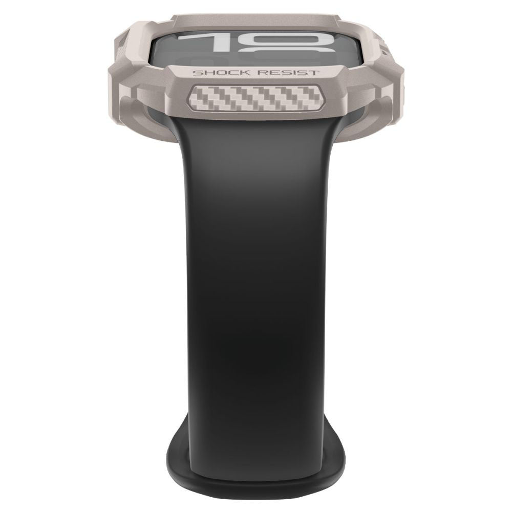 Spigen Rugged Armor V2 deksel for Apple Watch Series 10 / 11 42mm, Beige ACS10493