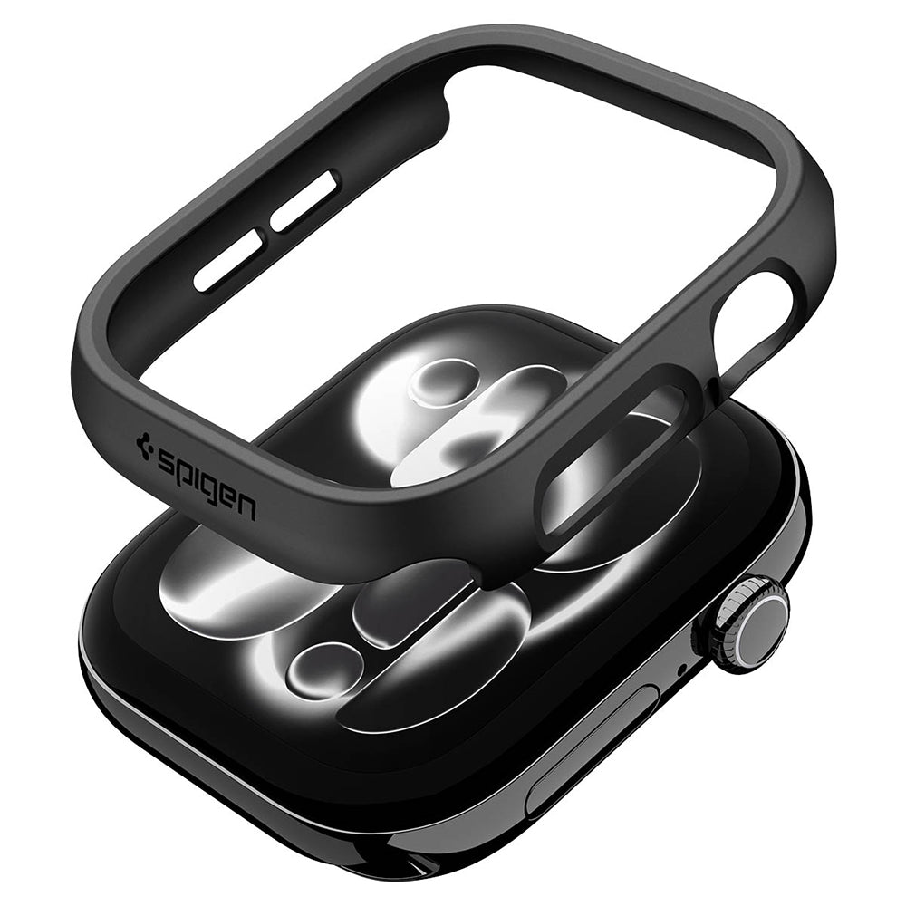 Spigen Thin Fit deksel for Apple Watch 12 42mm, svart ACS11880