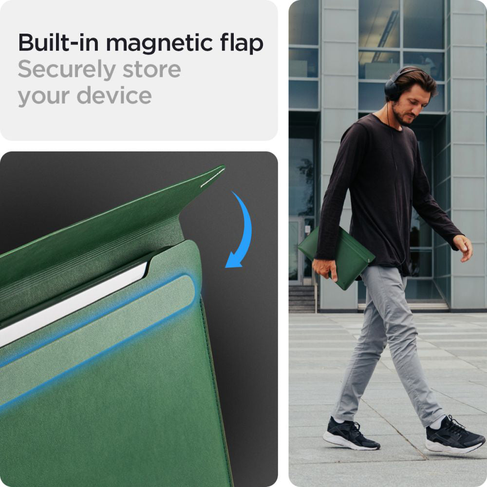 Spigen Valentinus etui for Laptop 15inch - 16inch, Grønn