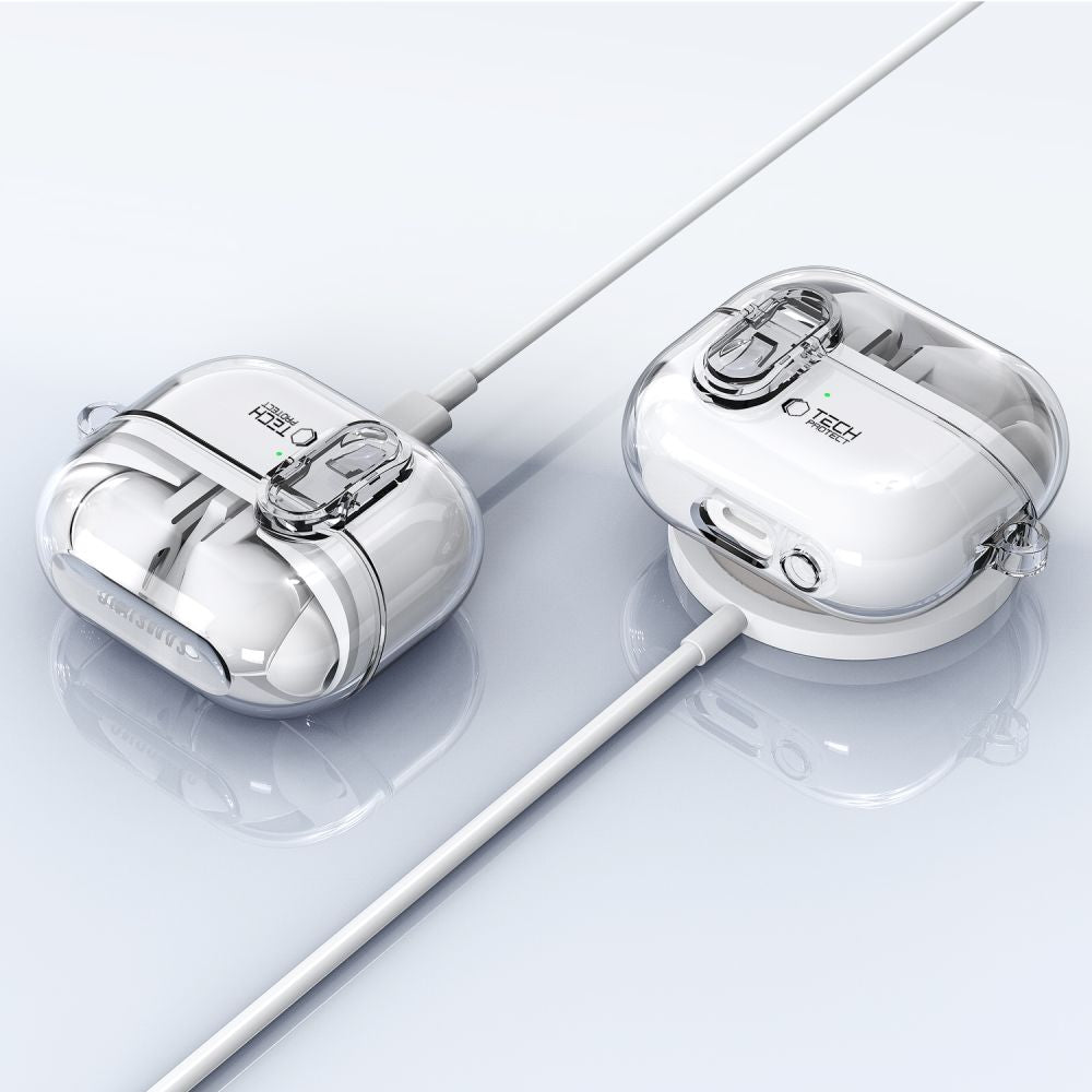 Tech-Protect Flexair deksel for Samsung Galaxy Buds3 FE / Buds3 Pro / Buds3, Gjennomsiktig