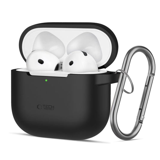 Tech-Protect Silicone Hook deksel for Apple AirPods 4, Svart