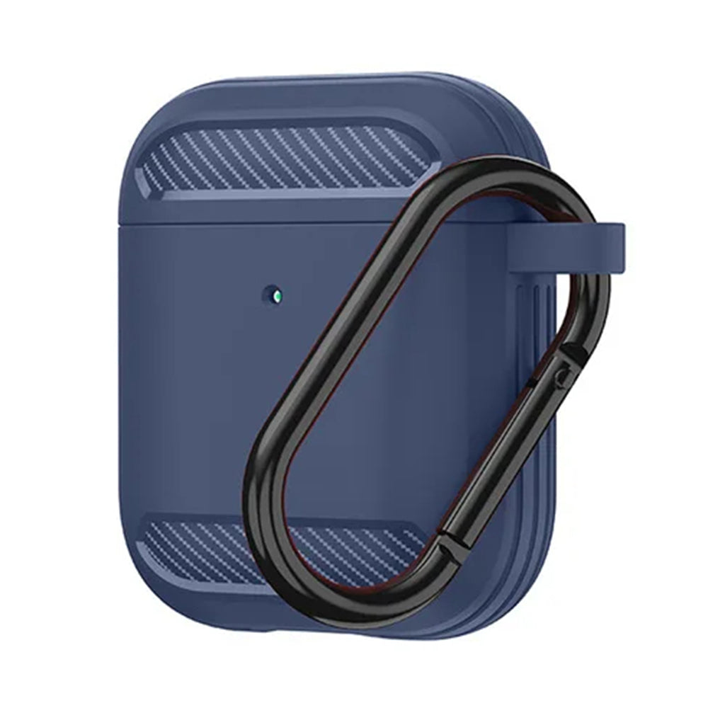 Techsuit Carbon-etui for Apple AirPods Gen 2 / Gen 1, Marineblå