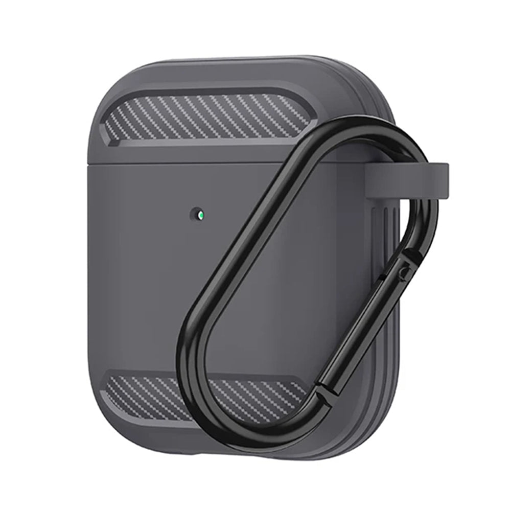 Techsuit Carbon-etui for Apple AirPods Gen 2 / Gen 1, Grå