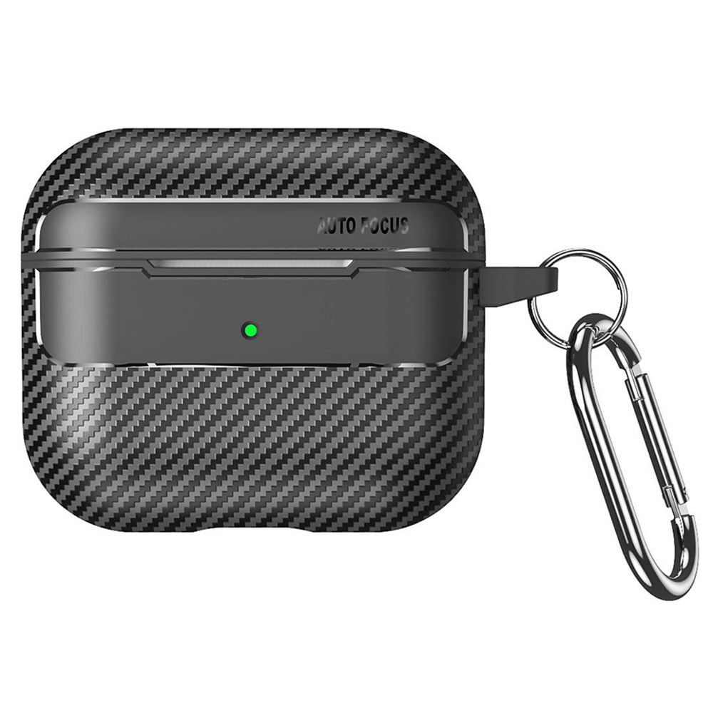 Techsuit CarbonFiber-etui for Apple AirPods 3, svart