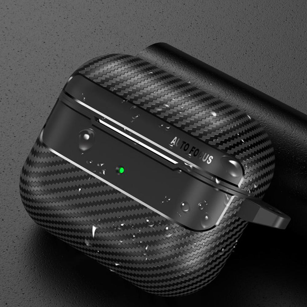Techsuit CarbonFiber-etui for Apple AirPods 3, svart