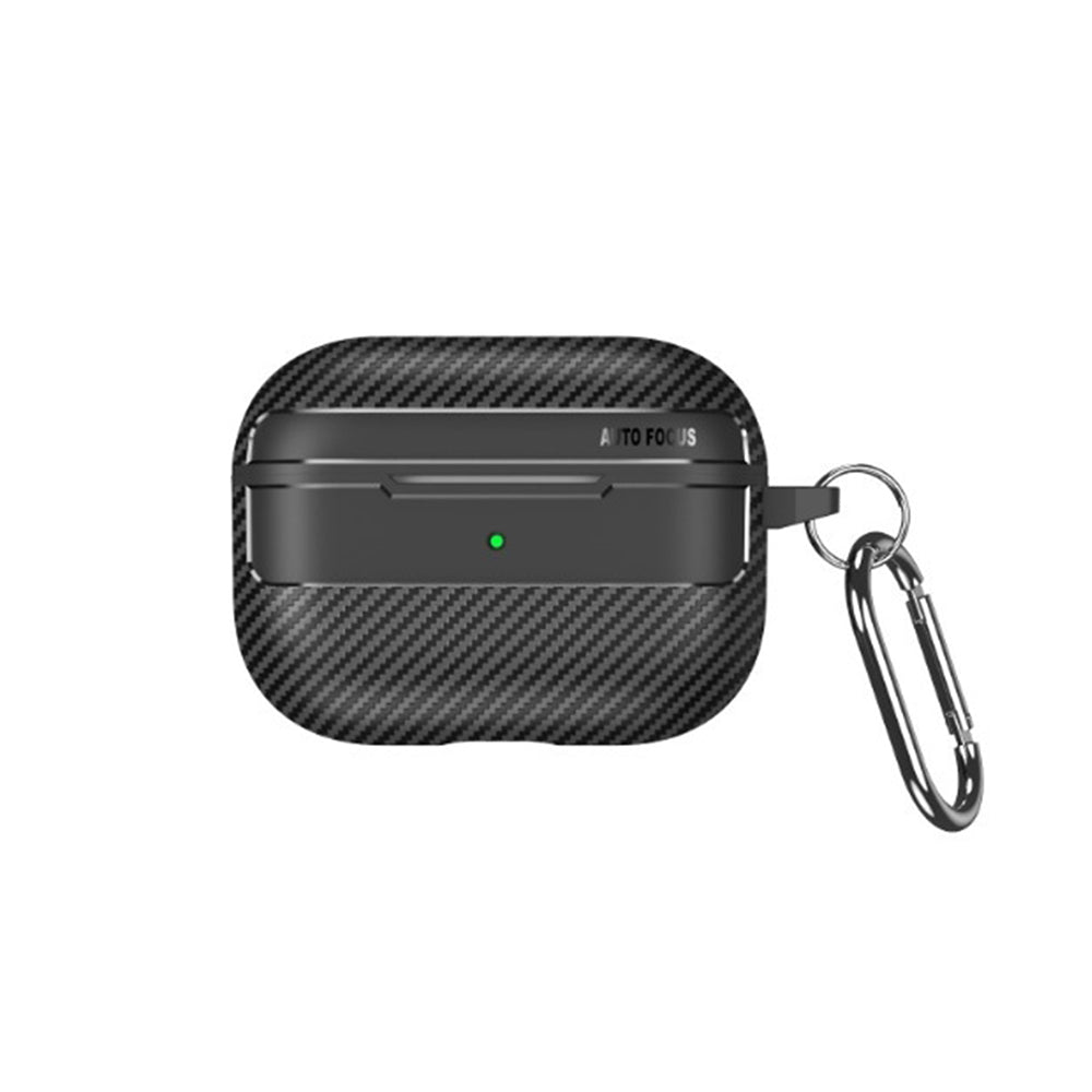Techsuit CarbonFiber-etui for Apple AirPods 4, svart