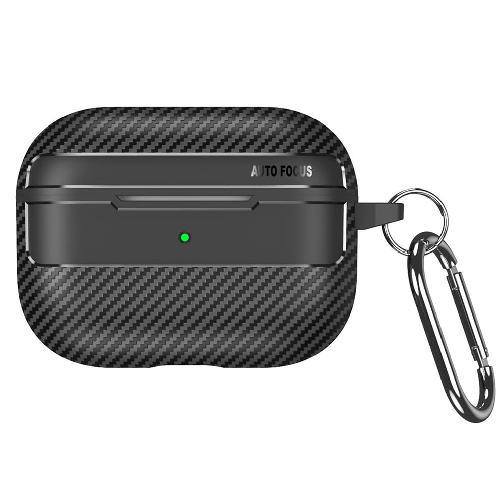 Techsuit CarbonFiber-etui for Apple AirPods Pro Series, svart