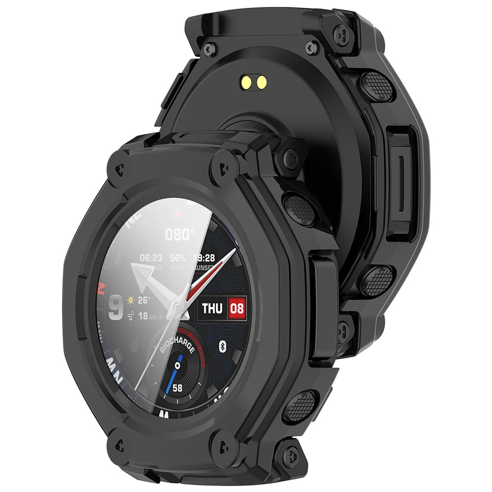 Techsuit Defense360 Pro deksel for Amazfit T-Rex 3 Pro 48mm, Svart