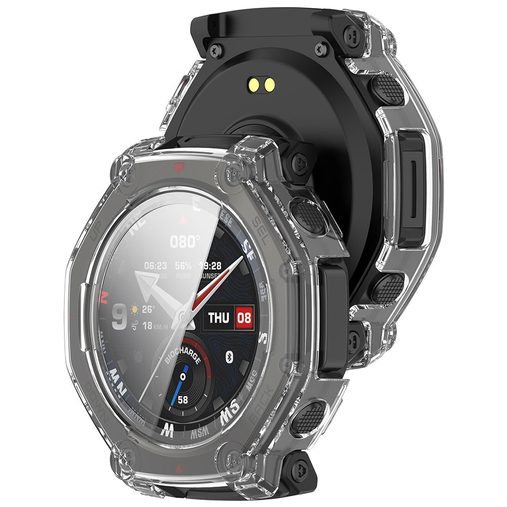 Techsuit Defense360 Pro deksel for Amazfit T-Rex 3 Pro 48mm, Gjennomsiktig