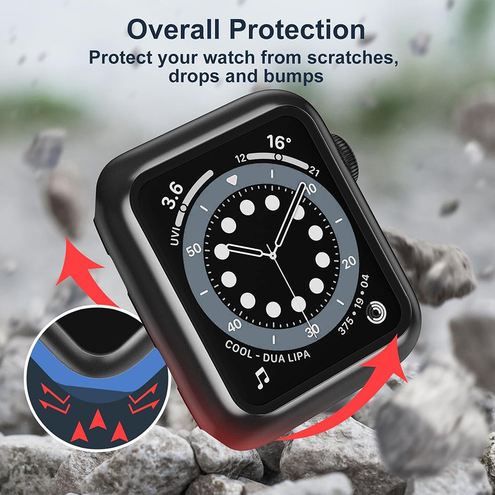 Techsuit Defense360 Pro deksel for Apple Watch 38mm Series, svart