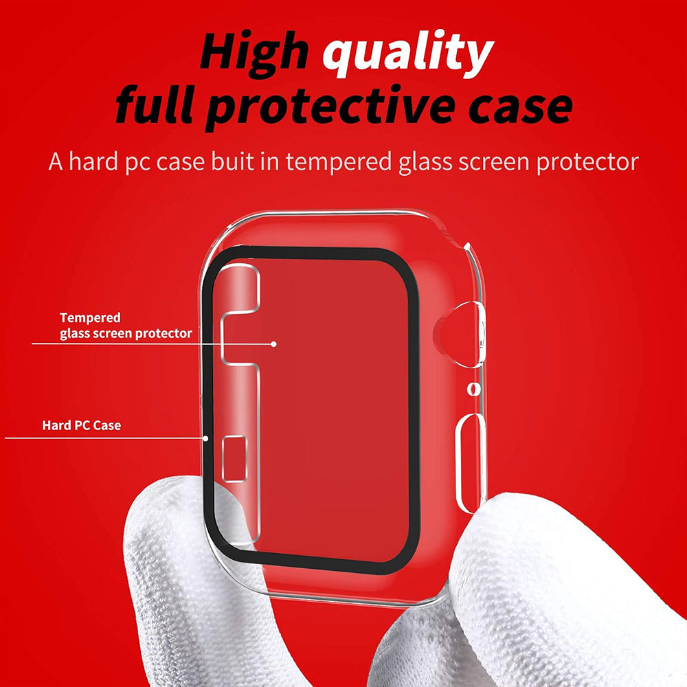 Techsuit Defense360 Pro deksel for Apple Watch 38mm Series, Transparent