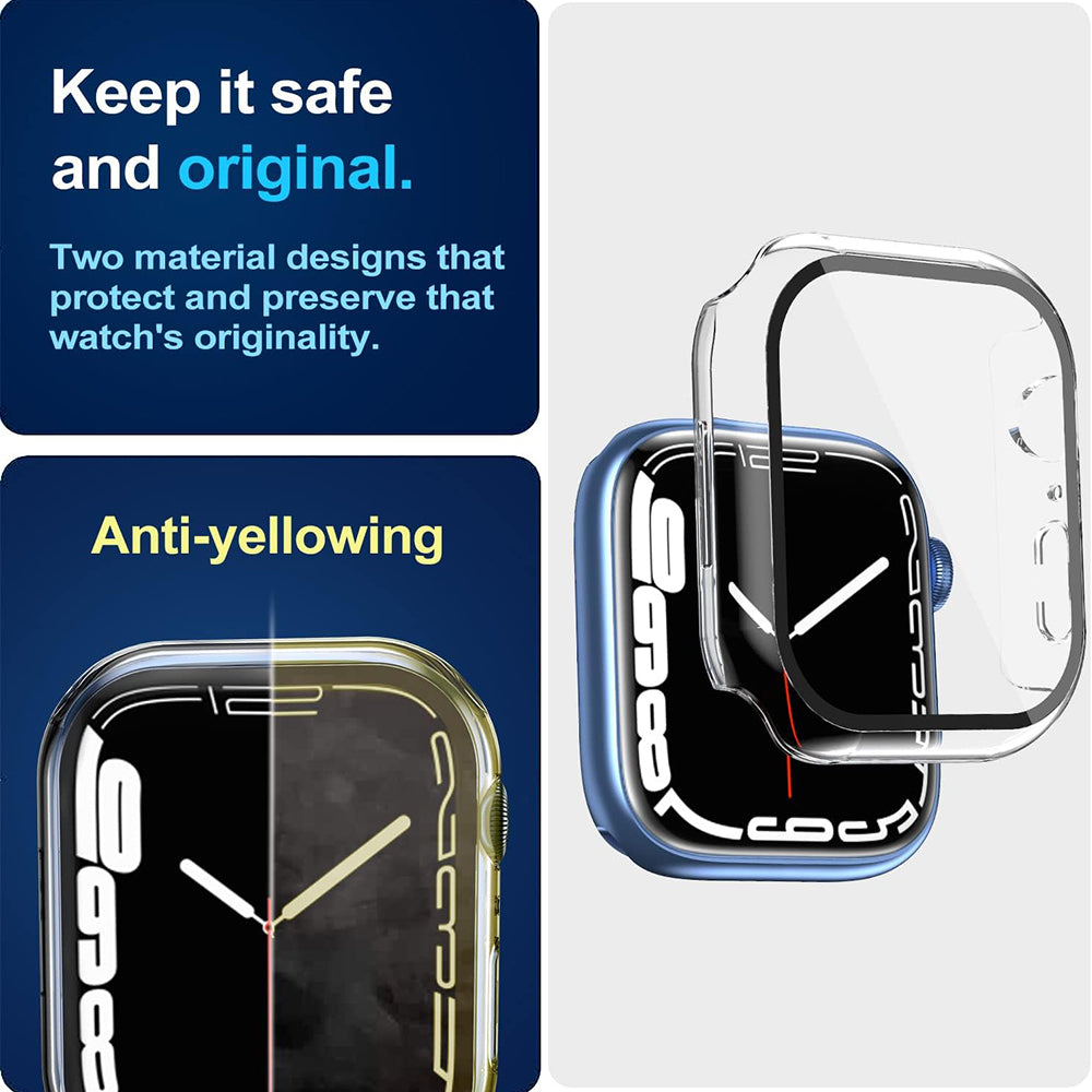 Techsuit Defense360 Pro deksel for Apple Watch 7 45mm Series, Transparent
