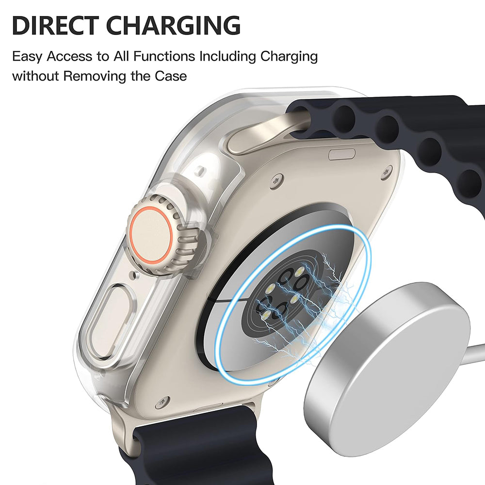 Techsuit Defense360 Pro deksel for Apple Watch Ultra Series, gjennomsiktig