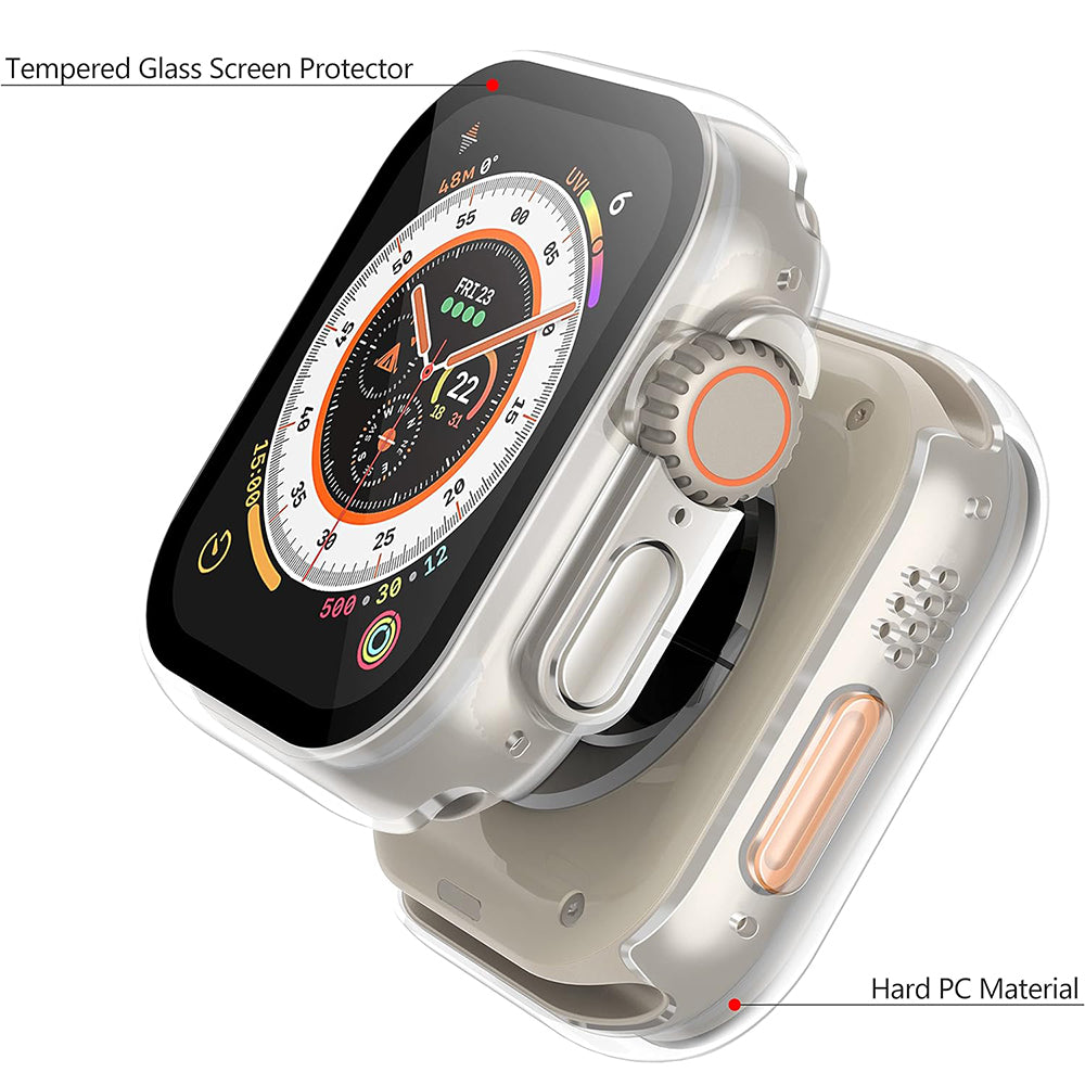 Techsuit Defense360 Pro deksel for Apple Watch Ultra Series, gjennomsiktig