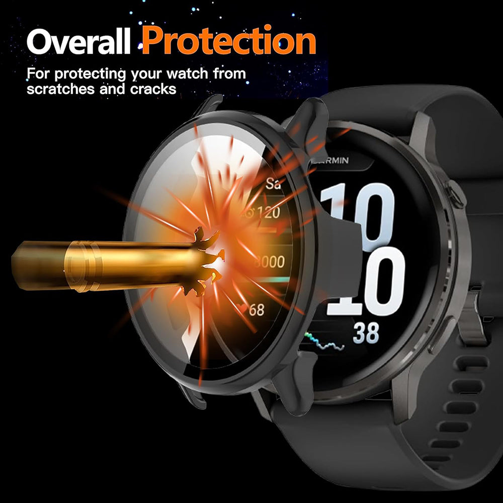 Techsuit Defense360 Pro deksel for Garmin Venu 4 45mm, Marineblå