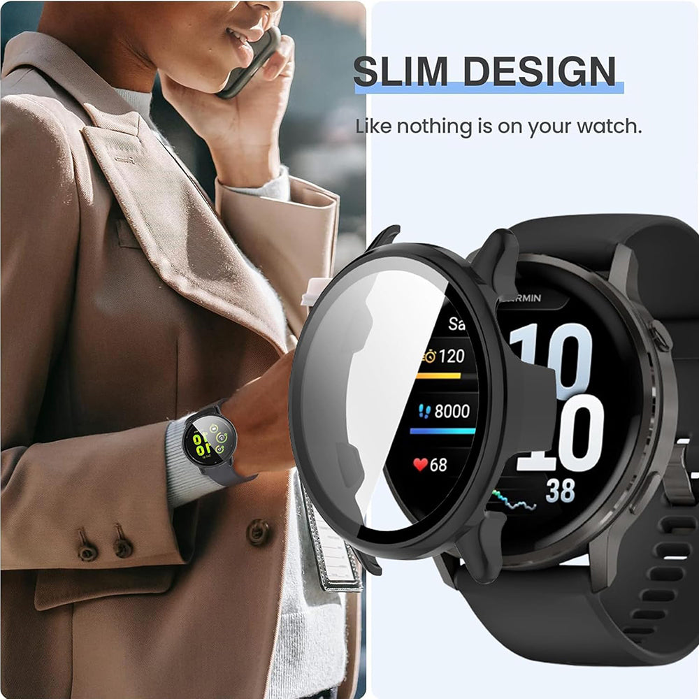 Techsuit Defense360 Pro deksel for Garmin Venu 4 45mm, Marineblå