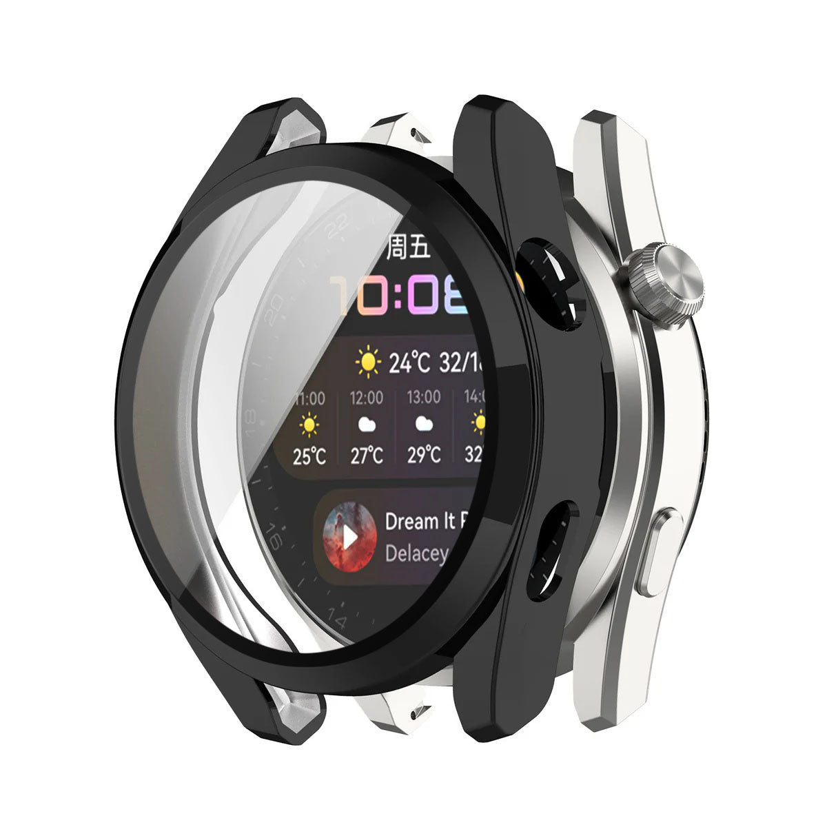 Techsuit Defense360 Pro deksel for Huawei Watch 3, svart