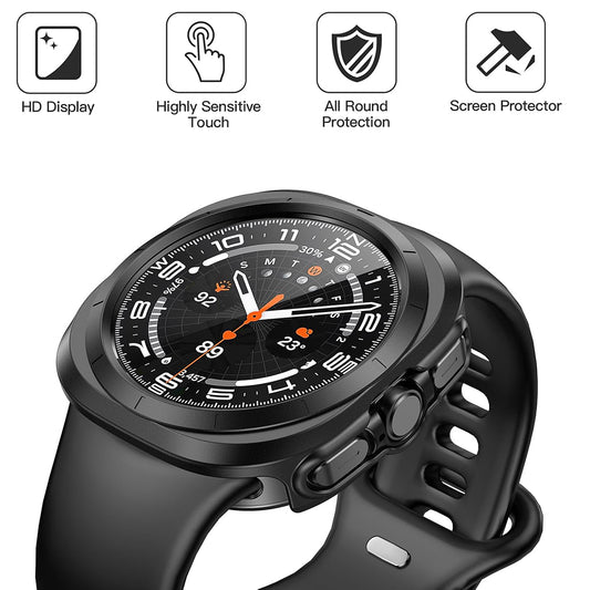 Techsuit Defense360 Pro deksel for Samsung Galaxy Watch Ultra, svart