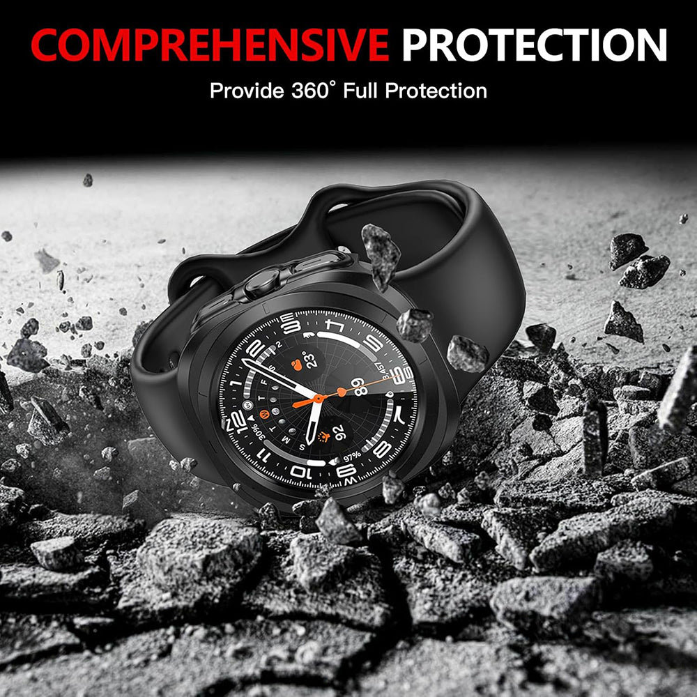 Techsuit Defense360 Pro deksel for Samsung Galaxy Watch Ultra, svart