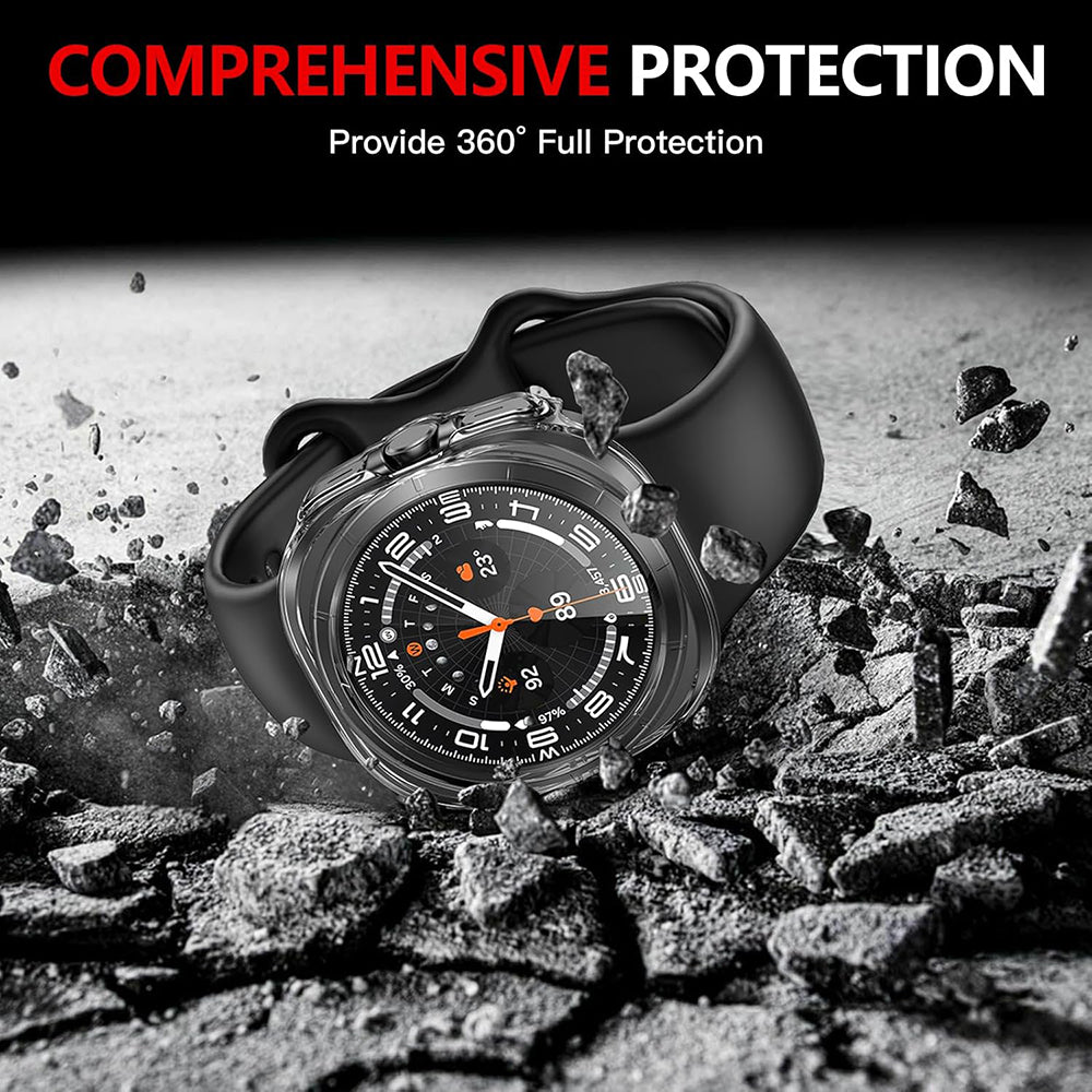 Techsuit Defense360 Pro deksel for Samsung Galaxy Watch Ultra, gjennomsiktig