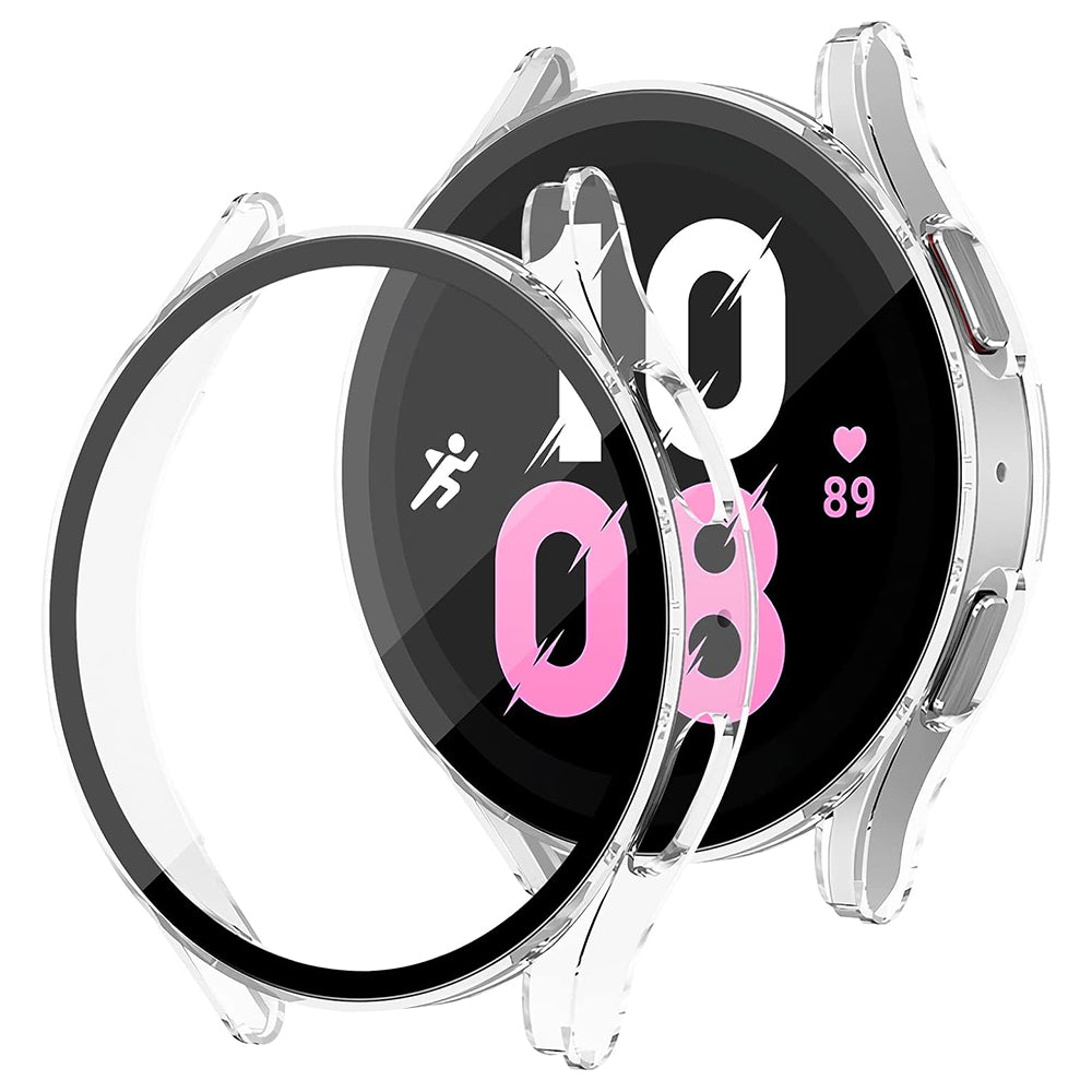 Techsuit Defense360 Pro deksel for Samsung Galaxy Watch5 / Watch4 44mm-serien, gjennomsiktig