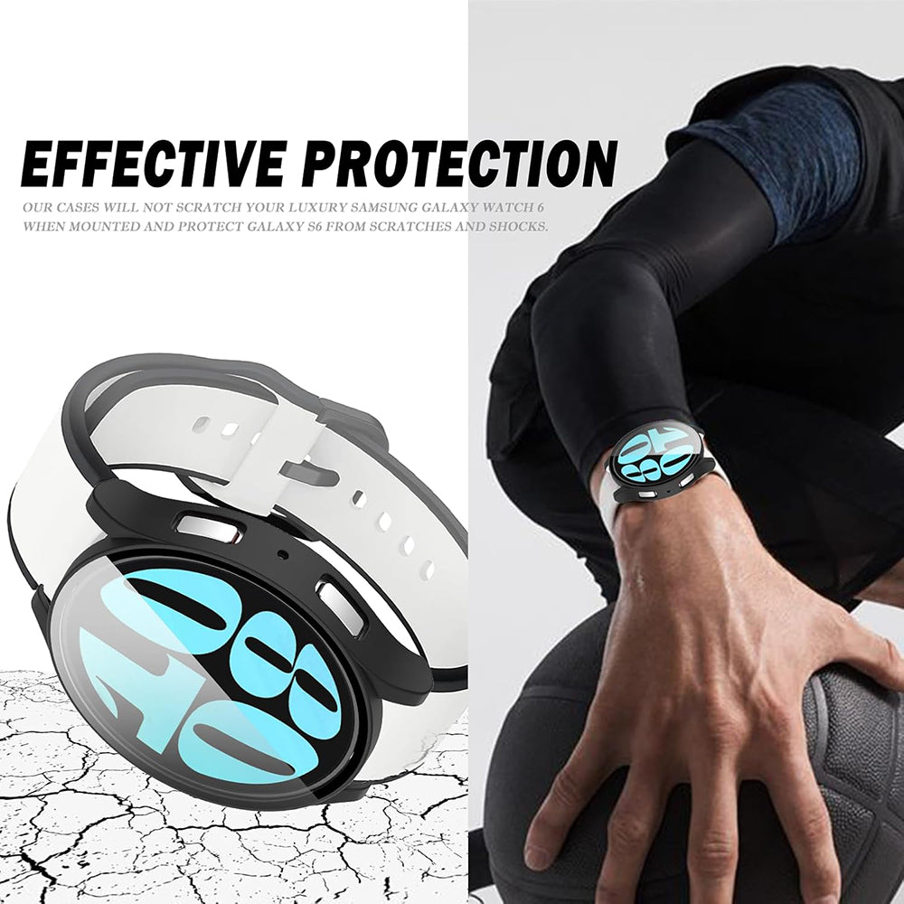 Techsuit Defense360 Pro deksel for Samsung Galaxy Watch6 44mm, svart