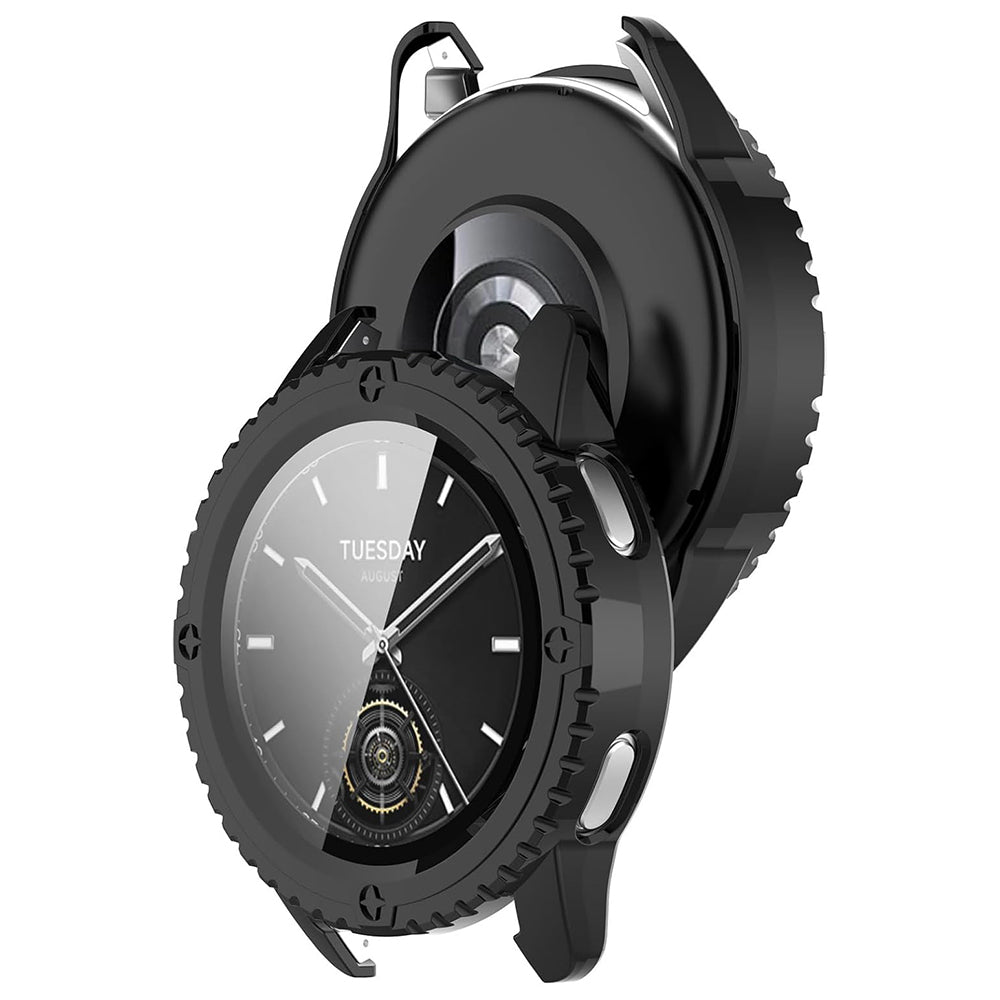 Techsuit Defense360 Pro deksel for Xiaomi Watch S3, svart