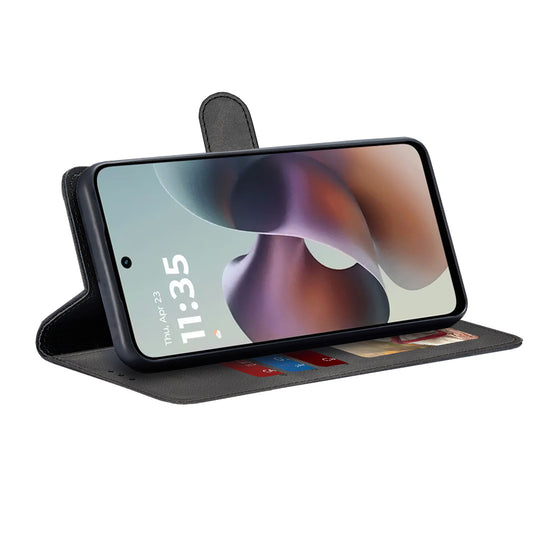 Deksel for Motorola Moto G56, Techsuit, Diary Book, svart