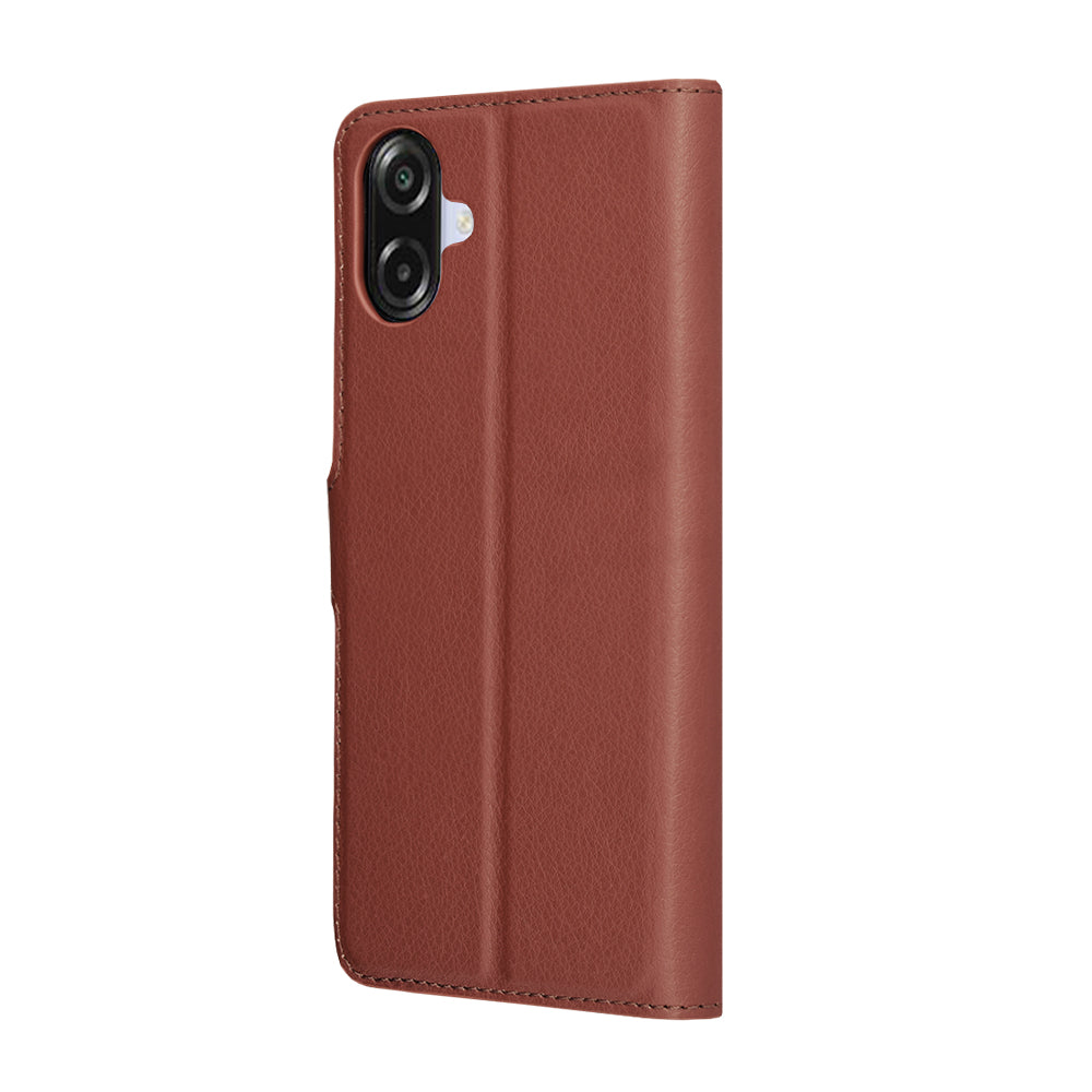 Deksel for Samsung Galaxy A07 4G A075, Techsuit, Leather Folio, Brun