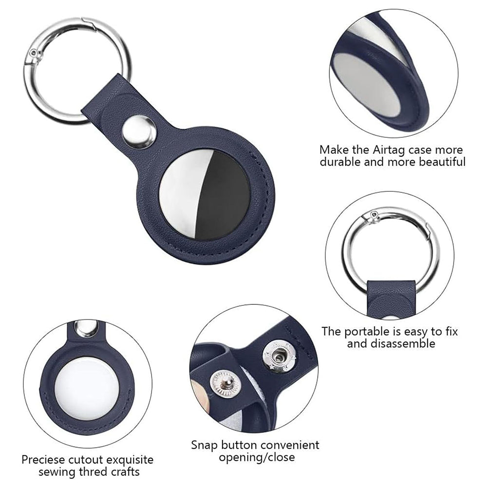 Techsuit SLH1 deksel for Apple AirTag, blå