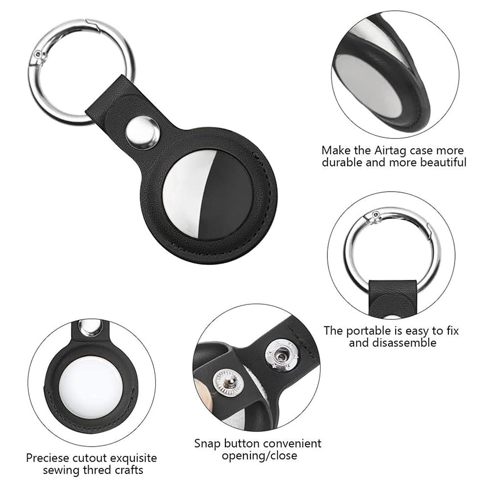 Techsuit SLH1 deksel for Apple AirTag, svart