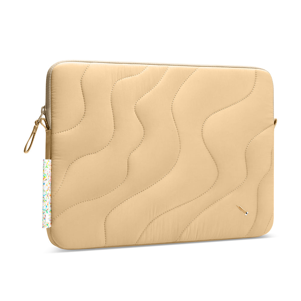 Tomtoc Terra etui for 15-tommers laptop, krem