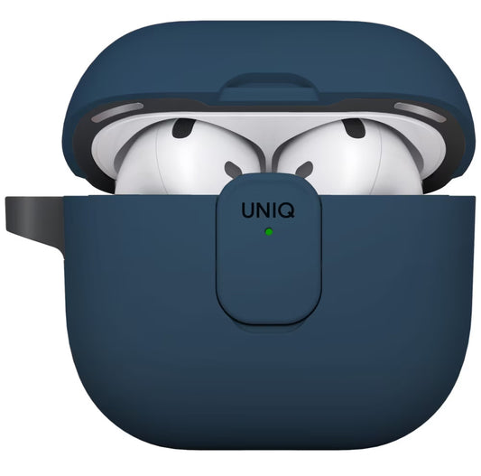 UNIQ Clyde deksel for Apple AirPods 4, Svart Blå