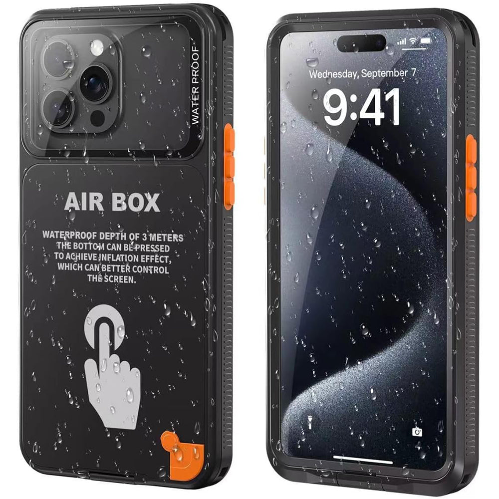Vanntett universelt deksel for telefon maks. 6,1 tommer, ShellBox, AirBox, svart