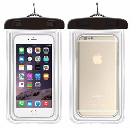 Vanntett universaltui for telefon maks. 6,5 tommer, Techsuit, svart