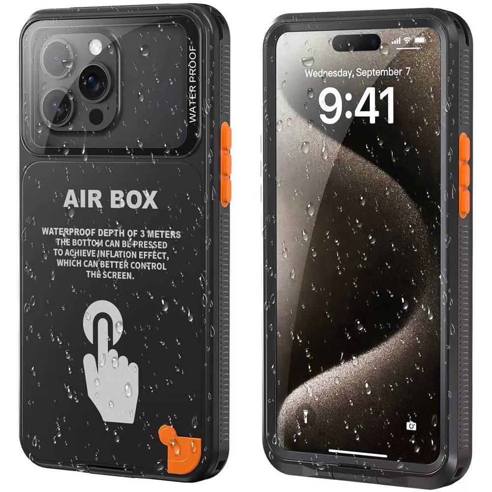 Vanntett universaltui for telefon maks. 6,7 tommer, ShellBox, AirBox, svart