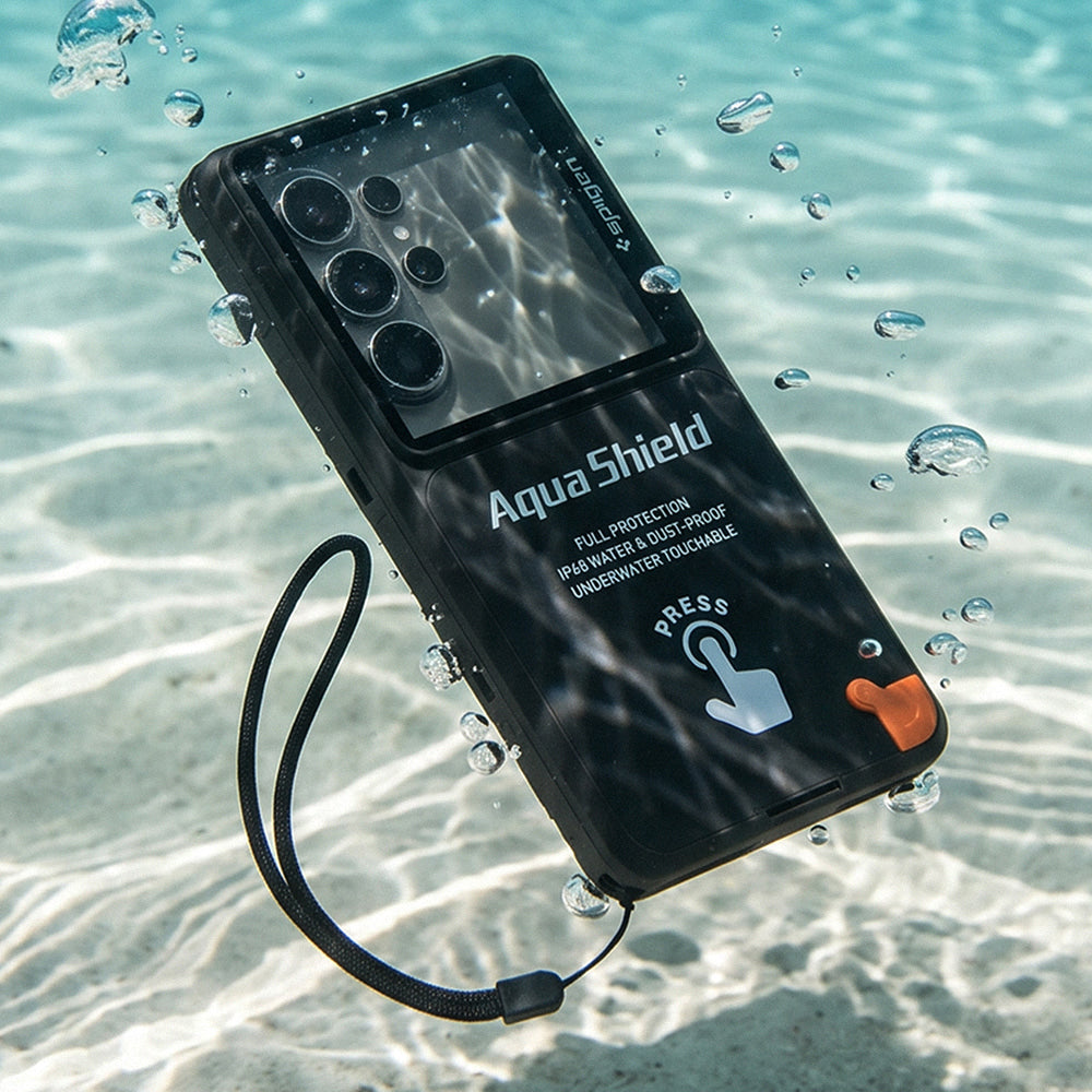 Universelt vanntett deksel Spigen, Aqua Shield A604, svart ACS11675