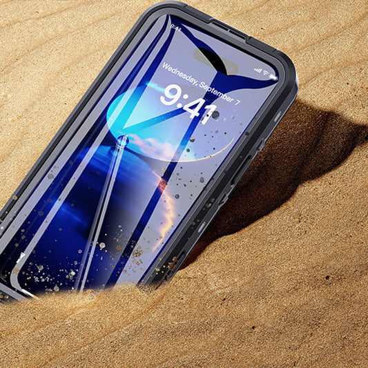 Vanntett deksel for Apple iPhone 16 Pro Max, ShellBox, svart