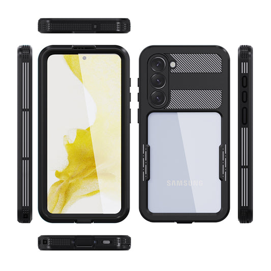 Vanntett deksel for Samsung Galaxy S23+ S916, ShellBox, svart
