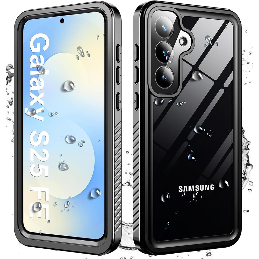 Vanntett deksel for Samsung Galaxy S25 FE, ShellBox, Svart
