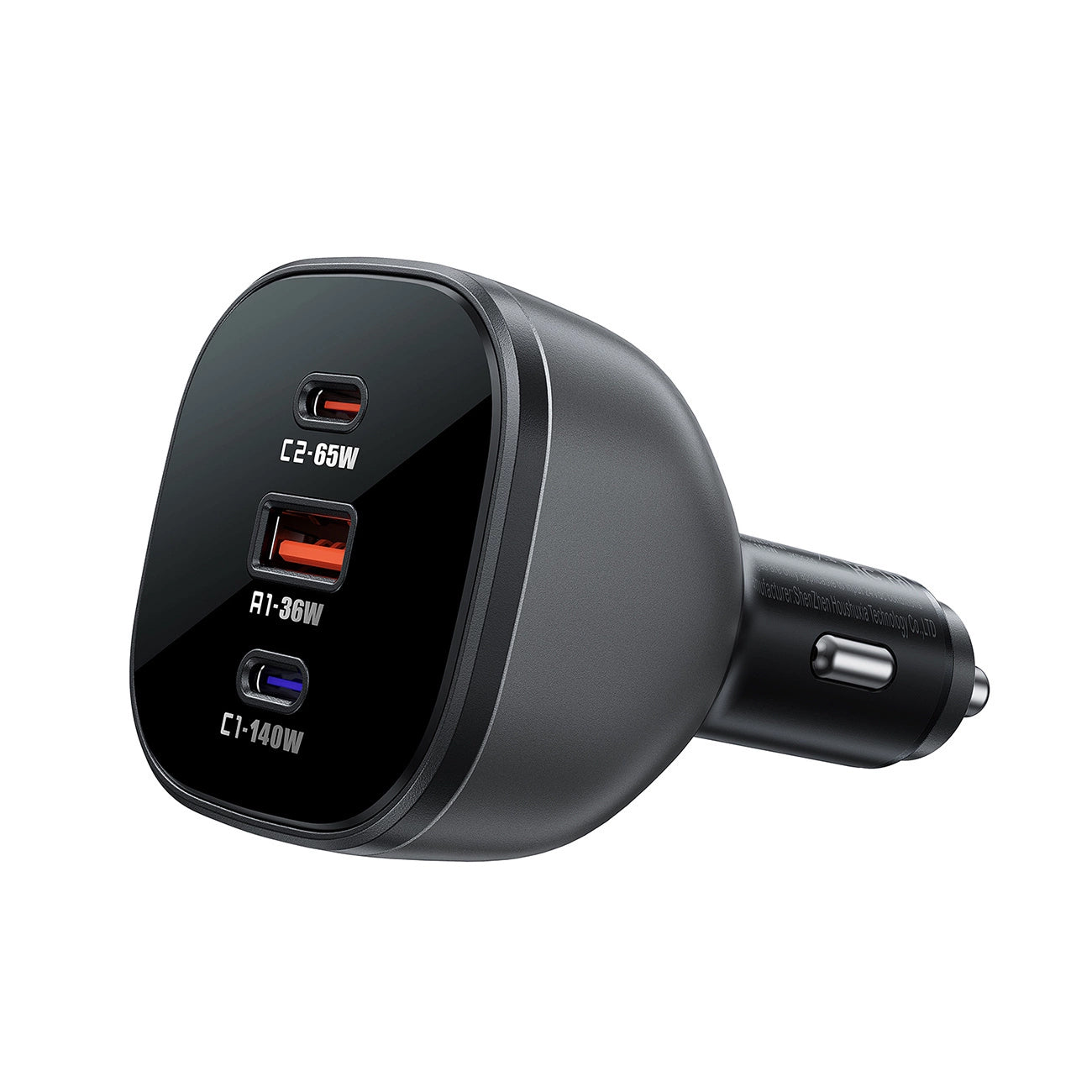 Bilader Acefast B14, 165W, 5A, 1 x USB-A - 2 x USB-C, Svart