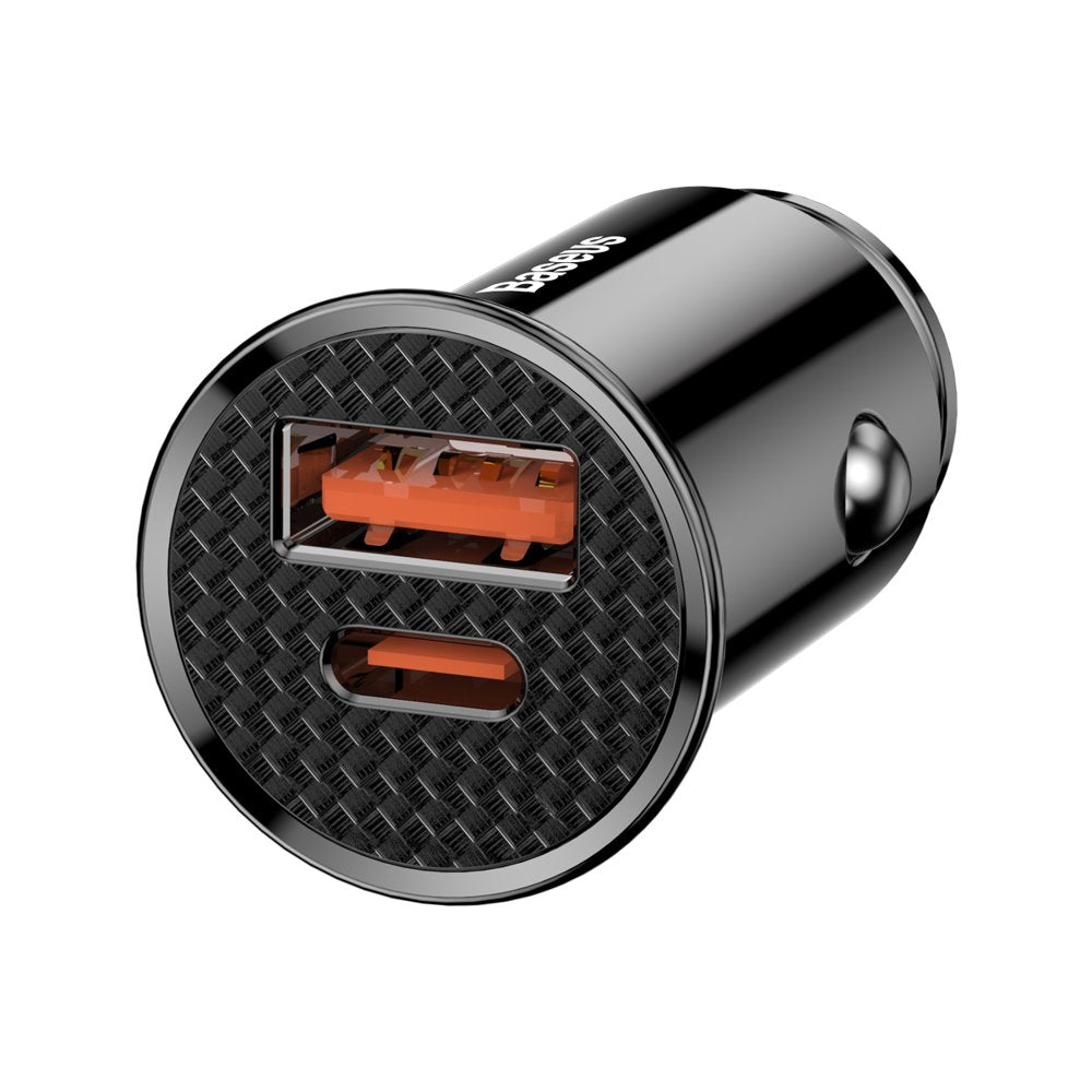 Baseus billader, 30 W, 3A, 1 x USB-A - 1 x USB-C, svart CCALL-YS01