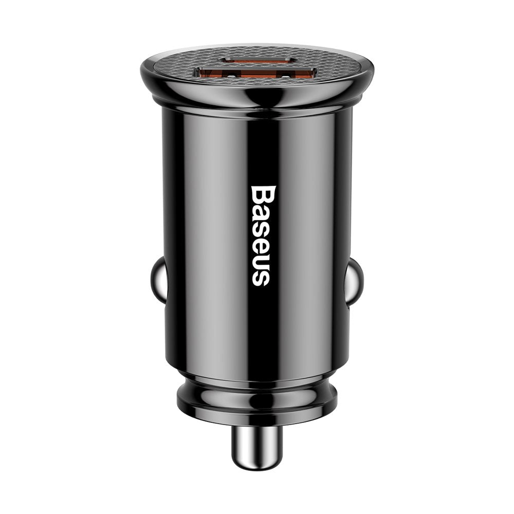 Baseus billader, 30 W, 3A, 1 x USB-A - 1 x USB-C, svart CCALL-YS01