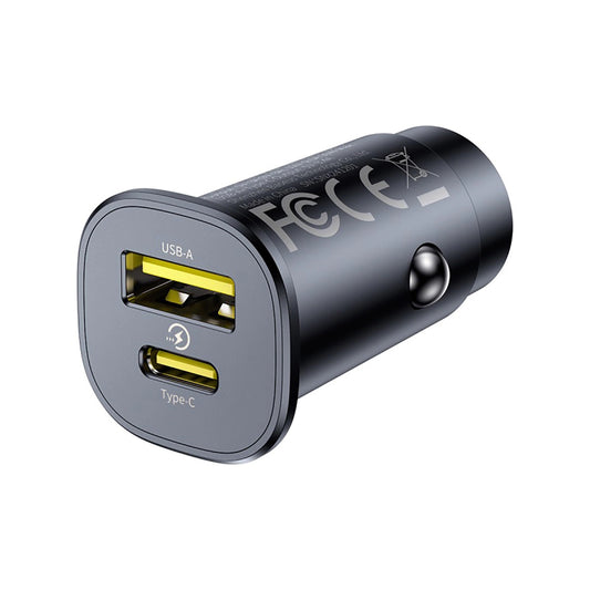 Bilader Baseus GoTrip, 30W, 3A, 1 x USB-A - 1 x USB-C, Svart