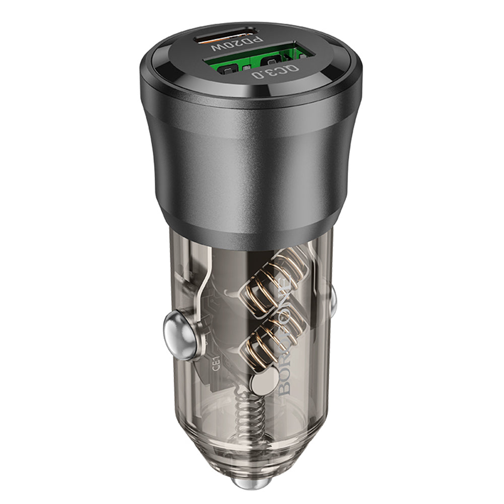 Bilader Borofone BZ25 Journey, 38W, 3A, 1 x USB-A - 1 x USB-C, Svart