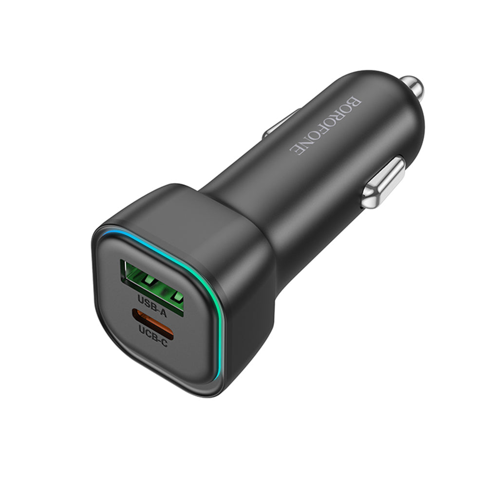 Bilader Borofone BZ28A Trophie, 30W, 3A, 1 x USB-A - 1 x USB-C, Svart