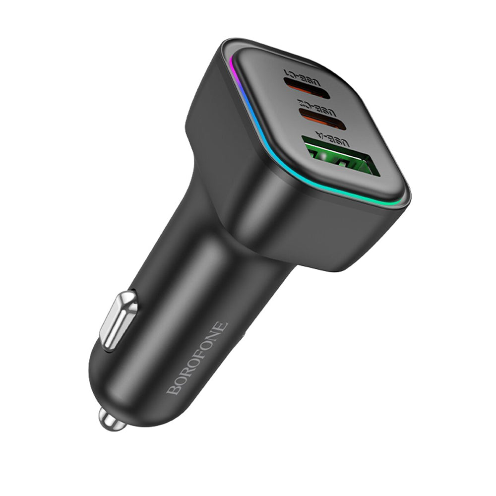Bilader Borofone BZ28C Trophie, 60W, 3A, 1 x USB-A, 2 x USB-C, Svart
