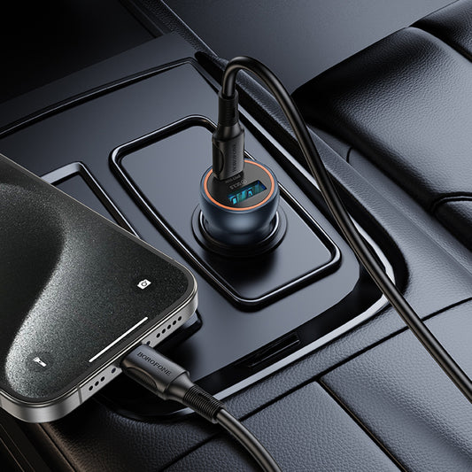 Bilader Borofone BZ32A Fresh, 30W, 3A, 1 x USB-A - 1 x USB-C, Grå